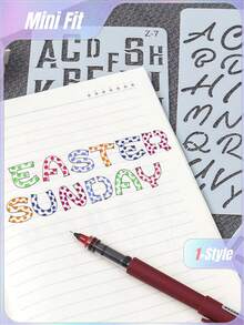 20 Pcs A6 English Letter Hollow-Out Painting Templates, Graffiti Spray Painting Lace Rulers - Sets - View 1