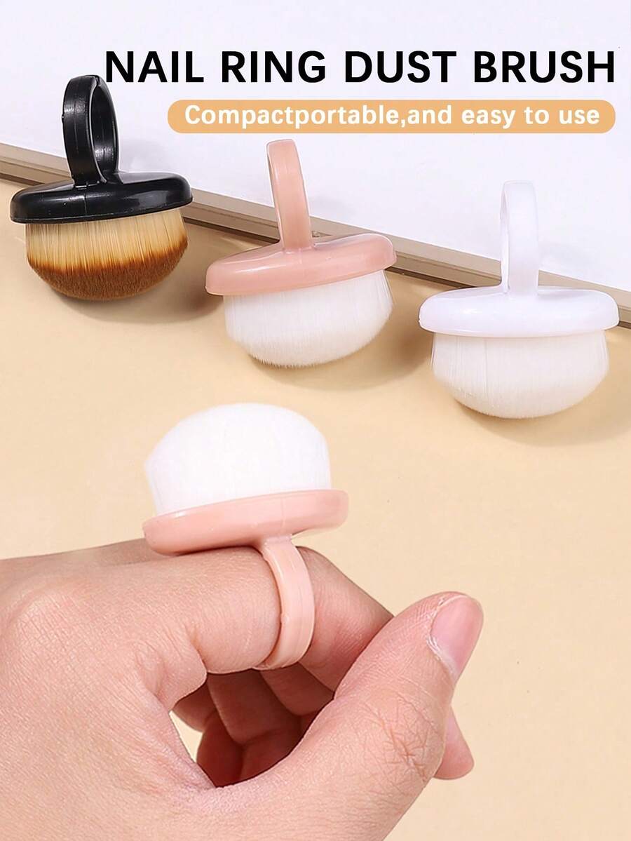 MAOMIA 1 chiếc cọ làm sạch móng tay dạng vòng, dễ sử dụng, thích hợp cho việc vệ sinh dụng cụ làm móng tại salon. - Nhiều màu - Xem 1