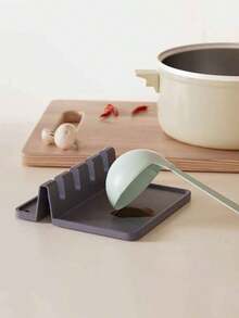 Silicone Kitchen Utensil Holder With Drip Tray - Heat-Resistant Spoon Rest For Stovetop, Countertop, Holds Ladles & Cooking Tools - Multicolor - View 7