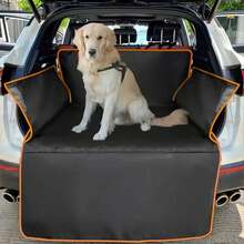 1PC Heavy-Duty Anti Slip Trunk Mat, Fully Covered Design Luggage Area Protection Mat, With Traction And Scratch Resistant Surface, Easy To Clean - Stylish Black Orange Design, Suitable For SUV, Sedan, Truck - Automotive Interior Accessories, Trunk Mat, Fashionable Trunk Mat - Multicolor - View 5