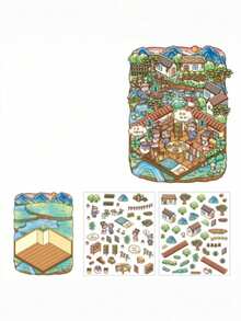 一套4张童话日记贴纸，风景贴纸，大型3D立体风格贴纸 - 套裝 - 查看 8