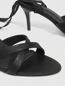 CUCCOO SZL Women Heeled Sandals - Black - View 5