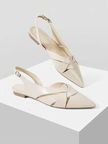 Mnmlis Women's Backless Comfortable Flat Shoes - Apricot - View 6