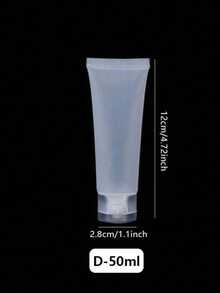 一套空的透明塑料化妆品软管，可重复灌装，旅行装样品容器，适用于洗涤剂、洗面奶、护手霜等。 - 無色 - 查看 10