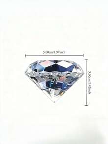 闪亮钻石镇纸装饰，10色水晶切割玻璃巨型宝石，适用于婚礼、办公桌、生日礼物（送给朋友）、优雅家居装饰 - 彩色 - 查看 3