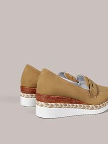 Styleloop Botas casuales hasta la pantorrilla para mujer de talla grande - Caqui - Ver 5