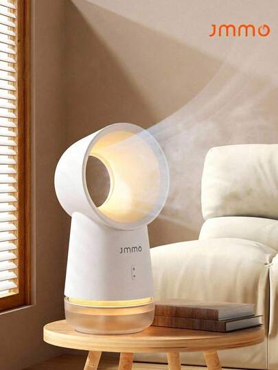 JMMO 加湿器 无叶风扇加湿器 加湿减干保暖夜灯 USB电源适用于客厅卧室