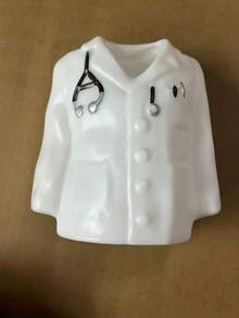 1pc Resin Doctor's White Coat Pen Holder, Cute Medical Theme Desktop Organizer - Ideal For Decorating Doctor, Nurse Offices, Clinics And Home Study, Sturdy Pen Holder, Ideal Desktop Accessory To Keep Pen Holder Tidy, Unique Gift For Healthcare Workers - Multicolor - View 1