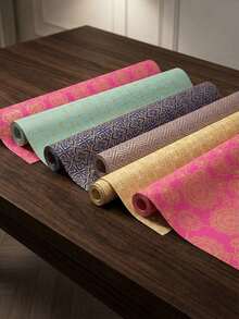 Cirelle Metallic Gift Wrapping Paper - 5 Packs With Floral And Geometric Patterns, Shiny Foil Wrap For Birthday, Party, Wedding - Multicolor - View 2