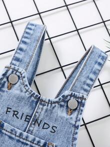 SHEIN Baby/Toddler Boys' New Fashion Casual Soft Cute Animal Graphic Plush Blue Denim Loose Fit Jumpsuit Spring Summer,For Baby Spring/Summer Dailywear Outfits,Boys Streetwear Outfits,Boys Beach Outfit,Vacation Outfits For Baby,Casual Clothes For Boys,Graphic Jumpsuit ,Toddler Shirt,2-Year-Old Boys Jumpsuit ,Summer Jumpsuit ,Casual Jumpsuit - Light Wash - View 5
