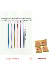 Lápices flexibles e irrompibles de colores aleatorios, adecuados como juguetes de aprendizaje y regalos de fiesta (los lápices son solo para jugar, no se recomiendan para escribir) - Multicolor - Ver 9