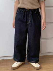 DAZY Toddler Boys' Plain Simple Everyday Jeans - Blue - View 2