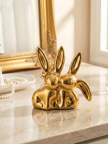 Cirelle Rabbit Jewelry Storage Box And Decorative Statue, Made Of Non-Fading Ceramic Material. It Is A Multi-Functional Ear Ring And Ring Storage Box Suitable For Home, Dressing Table And TraveParty Gift For Collectors And Family And Friends.Spring To Summer - Storage rack - View 6