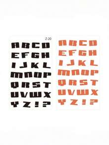 20 Pcs A6 English Letter Hollow-Out Painting Templates, Graffiti Spray Painting Lace Rulers - Sets - View 7