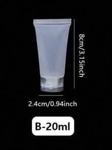 一套空的透明塑料化妆品软管，可重复灌装，旅行装样品容器，适用于洗涤剂、洗面奶、护手霜等。 - 無色 - 查看 8