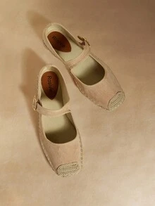 Rosivie Women's Casual Versatile Simple Buckle Flat Shoes - Apricot - View 5