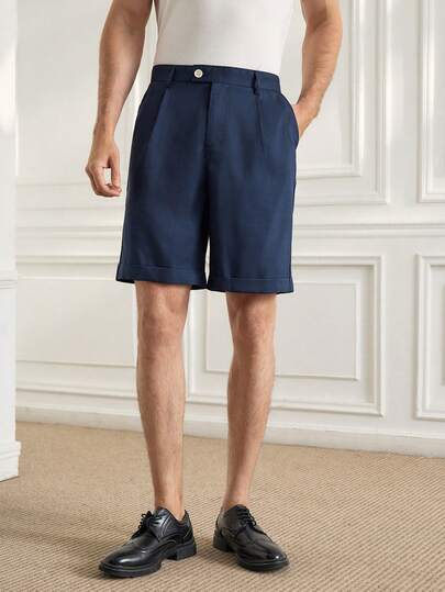 Officeau 男士休闲卷口袋短裤，适合夏季日常穿着