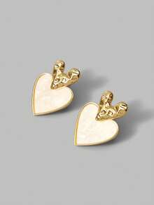 Ontre Love Stud Earrings - streamer white - View 3