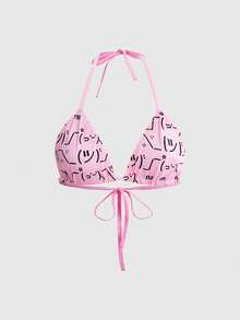 ROMWE J-Fashion 甜美纯真日式表情系带三角杯文胸 - 彩色 - 查看 1