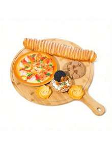 1/2个木制餐盘 木托盘 家用披萨盘 西式餐盘 小吃盘 牛排餐盘 竹制披萨木托盘 披萨盘 寿司托盘 披萨烘焙盘 厨房用品 - 多色 - 查看 7