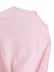 SHEIN EZwear Women's Light Pink Slit Fitted Dress, Spring/Summer,Summer Dresses For Women - Baby Pink - View 7