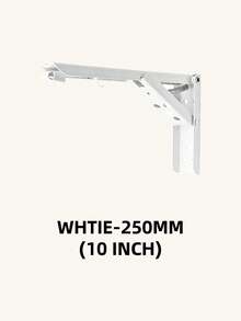 Stainless Steel Foldable Shelf Bracket (2 Packs) Spring-Movable Space-Saving DIY Wall-Mounted Partition Triangular Support Shelf Bracket For Tables And Benches, Includes Screws - Multicolor - View 12