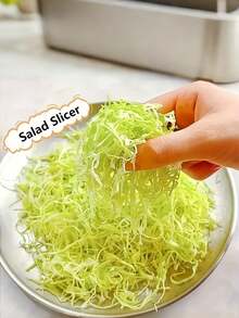 1pc Vegetable Salad Slicer Grater Shredder For Cabbage Lettuce Purple Cabbage Cucumber Bok Choy, Multi-Function Cabbage Slicer. - White - View 4