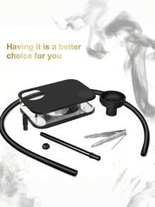 1pc Hookah Set, Including 1 Hookah Pipe, Acrylic Hookah Bottle, Silicone Bowl And Lid, Heart-Shaped Design, A Valentine'S Day Gift For Couples. - Multicolor - View 5