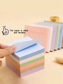 Sticky Notes | Random Colors, Portable Self-Adhesive Bookmarks & Memo Pads For Home Office School - Multicolor - View 6