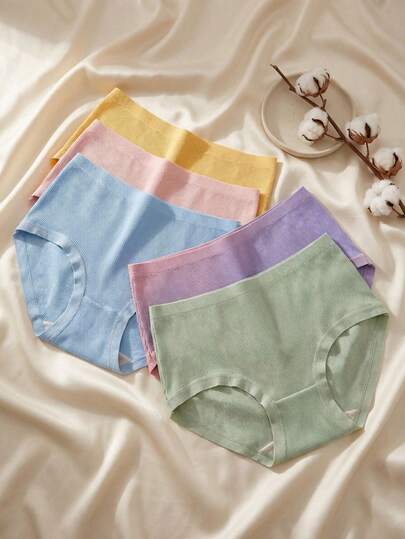 Set de 6 pantaletas finas con tiro alto tipo faja