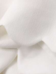 Livesso Quần tây nữ ống loe, quần short dáng suông rộng rãi, thanh lịch, thích hợp cho mùa xuân và mùa hè. - trắng - Xem 3