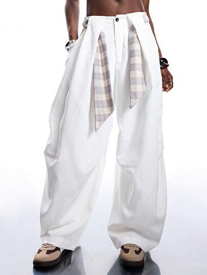 GENKIRA מכנסי ג'ינס רחבים עם כיסים וקרסול, גמישים ללבישה יומיומית, לנשים