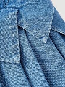 SHEIN MOD Women's Asymmetric Design Denim Camisole Dress - Blue - View 3