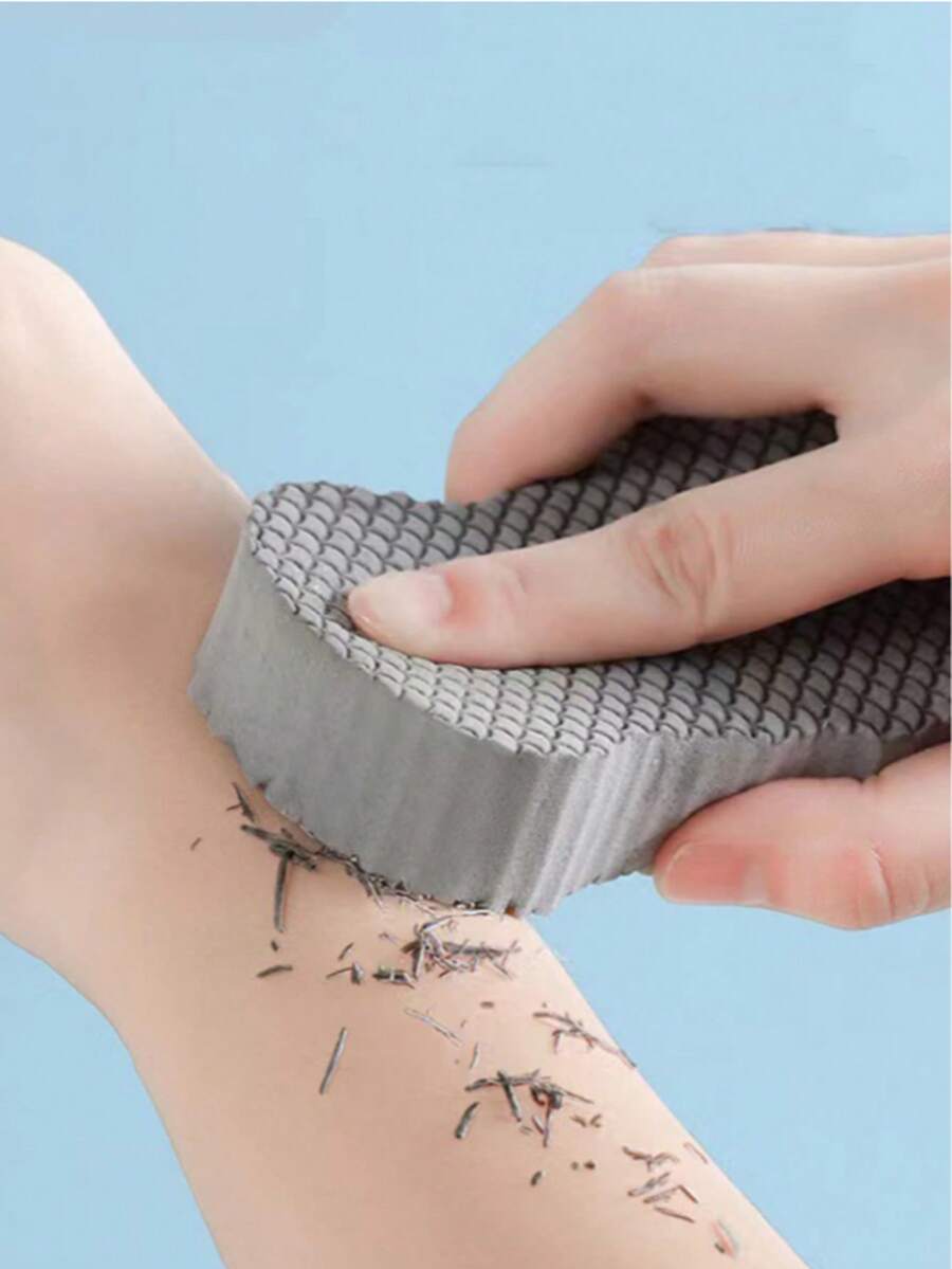 1pc Universal 3D Embossed Loofah Sponge, Body Cleaning Tool - Grey - View 1