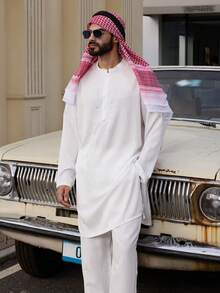 DAZY Men's Long Sleeve Textured Fabric Shirt, Suitable For Spring And Autumn - Apricot - View 3