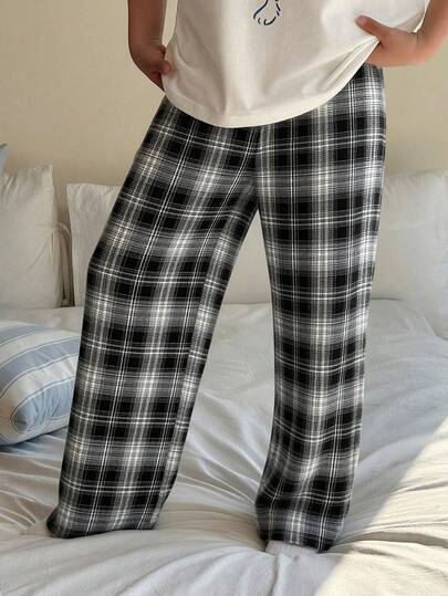 DAZY Tween Boy Casual Loose Plaid Pajama Pants