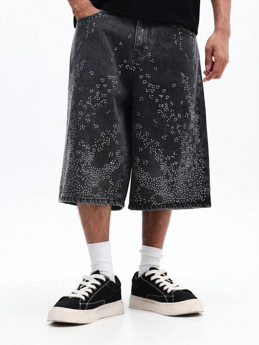 SUMWON Men Denim Shorts - Black - View 1