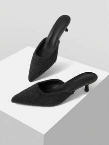 Mnmlis Women's Fashion Versatile Pointed Toe High Heels - Grey - View 5