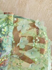 SHEIN WYWH Bộ 2 món gồm áo yếm và chân váy ngắn đính sequin lấp lánh, thích hợp cho các lễ hội âm nhạc, tiệc tùng, Tết Nguyên đán, dạ hội thường niên, Giáng sinh, Halloween. - Nhiều màu - Xem 8