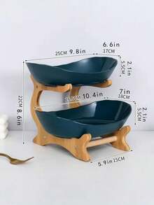 1 件套，天然材质，2/3 层水果架，北欧奢华风格双层水果碗，创意糖果展示架，适用于客厅，家用零食托盘。 - 彩色 - 查看 8