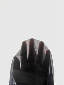 ROMWE Goth Top corto transparente con estampado de serpiente esqueleto de estilo gótico oscuro - Negro - Ver 11