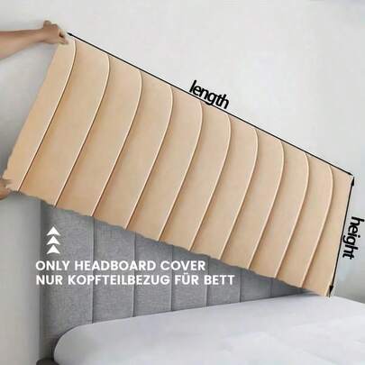 Funda de cabecera de terciopelo grueso de una pieza, funda protectora integral, empaque suave de doble cara, funda de cabecera anti-colisión