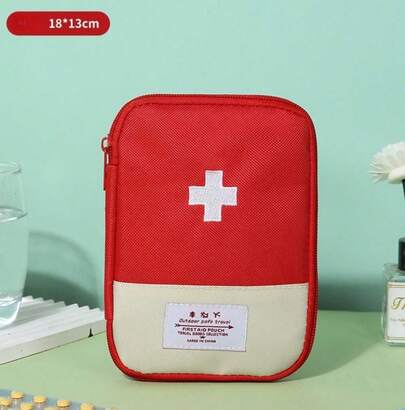 Large Capacity Portable Medicine Box - Cloth, Compact Travel Bag For Home, First Aid, And Emergency Use - Empty Bag, No First Aid Accessories Included For Emergency Kit Bag