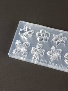 Bộ 2 khuôn silicon làm móng nghệ thuật họa tiết hoa mùa xuân, khuôn khắc 3D hình cánh hoa ly và hoa anh đào, món quà tái sử dụng ý tưởng cho ngày Valentine và bạn bè. - Trong sáng - Xem 6