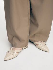 Mnmlis Women's Backless Comfortable Flat Shoes - Apricot - View 9