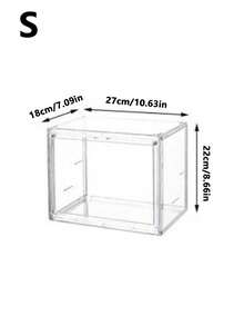 1个多用途透明收纳盒 - 防尘展示盒，适用于模型、工具和书籍 | 透明整理盒、产品展示架、包包及配件收纳、玩具收纳、鞋子收纳、化妆品收纳 - 彩色 - 查看 3