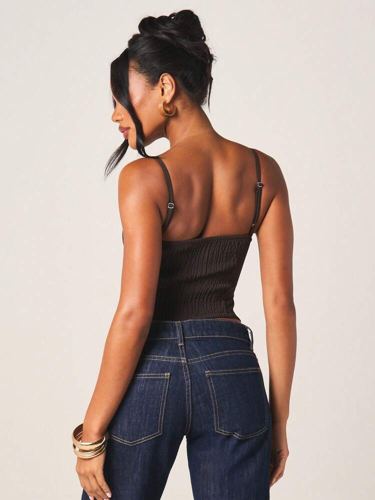 MISSGUIDED Lace Cup Corset Camisole Top With Adjustable Straps Bustier Style Tank Lingerie Inspired Summer Fashion Casual Layering Essential Women's
