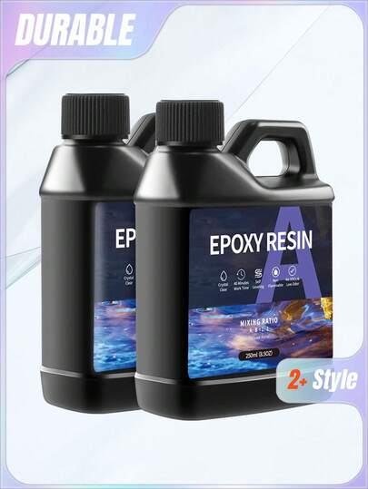 8.45 Oz/16.9 Oz Epoxy Resin Kit - Self-Leveling, Bubble-Free, Anti-Yellowing Art Resin, Suitable For DIY Jewelry, Tables, Countertops - 1:1 Mixing Ratio, Vibrant Color DIY Jewelry Making Resin