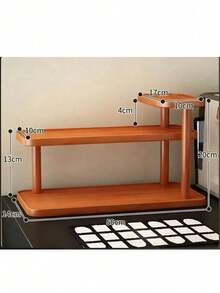 One Piece Single-Layer Three-Layer Bamboo Table Storage Rack, Suitable For Storing Cosmetics, Perfume, Spices And Office Supplies - High-Quality Bamboo Bathroom Dresser Storage Cabinet, Simple Design, Multi-Function Storage Rack, Can Be Used To Store Jewelry, Cosmetics And Household Supplies, Bamboo Surface Is Smooth - Brown - View 13