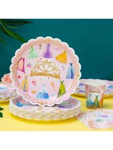Pratos, Guardanapos e Copos Descartáveis Verde Sálvia, Pratos, Guardanapos e Copos Verde Sálvia para Suprimentos de Festa, Adequado para 25 Convidados, Pratos de Papel Descartáveis e Utensílios de Mesa para Festa Adequados para Aniversários, Casamentos e Piqueniques Familiares - Multicolorido - Visão 3